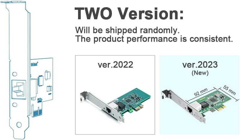 ipolex 1.25G Ethernet-Netzwerkkarte, 1x RJ45+ Port, 10GbE NIC im Vergleich zu Intel i210-T1, unterst
