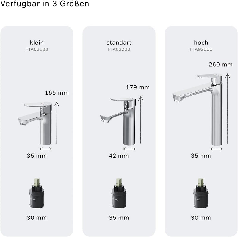 AM.PM Hit Einhebel-Waschtischarmatur, kratzfester Wasserhahn, Waschbeckenarmatur, mühelos zu install