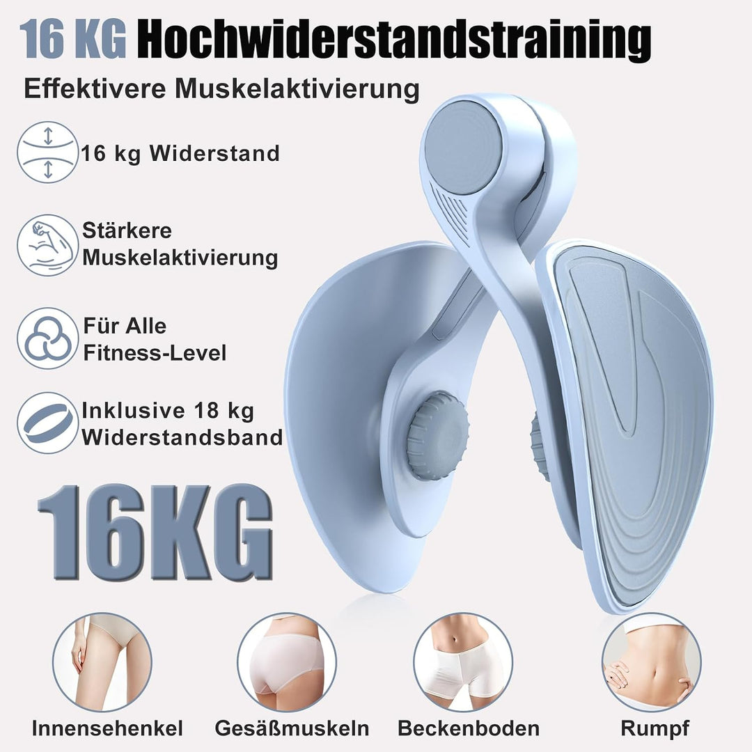 Oberschenkeltrainer 35lb Beckenboden Trainer Damen für Frau Beinpresse Po Trainer für Zuhause MäNner