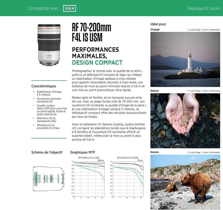 Canon RF 70-200mm F4L is USM Objektiv | Konstante Blendenöffnung von 1:4, wetterfest, kompatibel mit