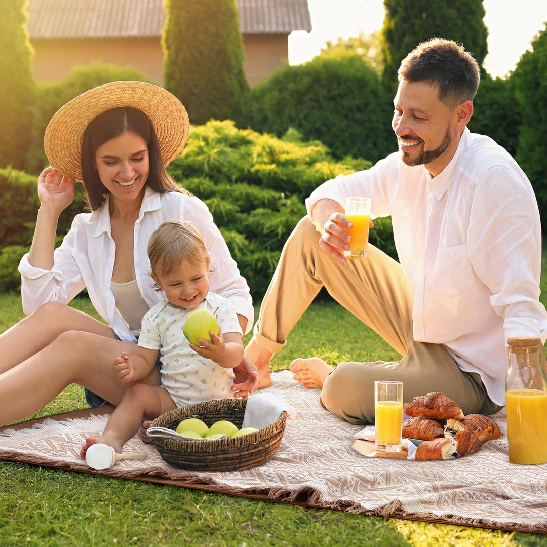 VitalCozy wasserdichte Picknickdecke, Outdoor-Decke, faltbar, 2-in-1, doppellagig, sanddicht, Strand
