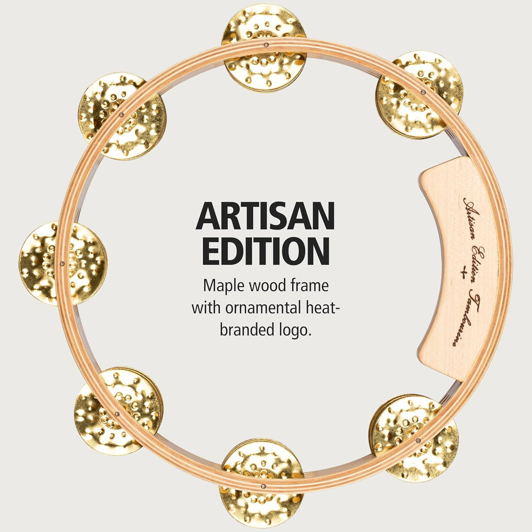 Meinl Percussion AE-CMTA3B Handtambourin, Artisan Edition, 20,32 cm (8 Zoll) Durchmesser, 3-reihig m