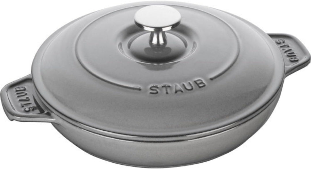 Staub Auflaufform, rund (20 cm, 0,75 L mit mattschwarzer Emaillierung im Inneren der Auflaufform) gr
