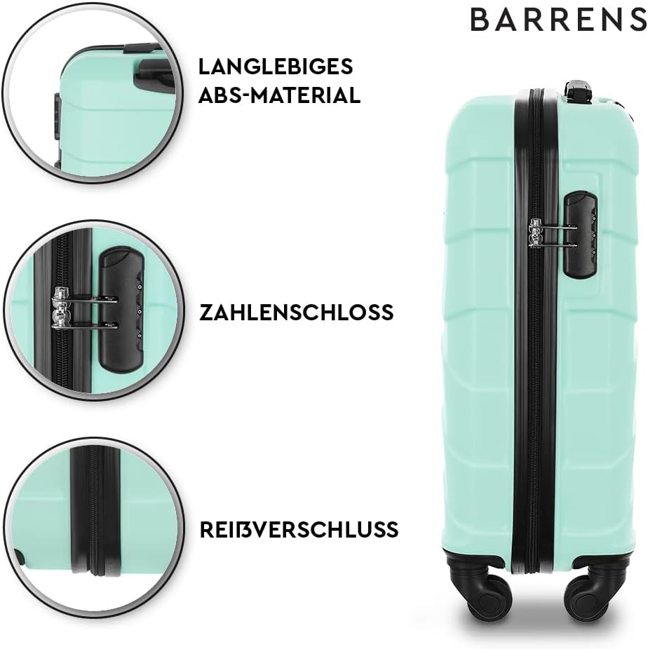 BARRENS Mittel Koffer | Aufgabegepäck | 66x46x26 cm | 60 L | Hochschlagfestes ABS-Material | Chiffri
