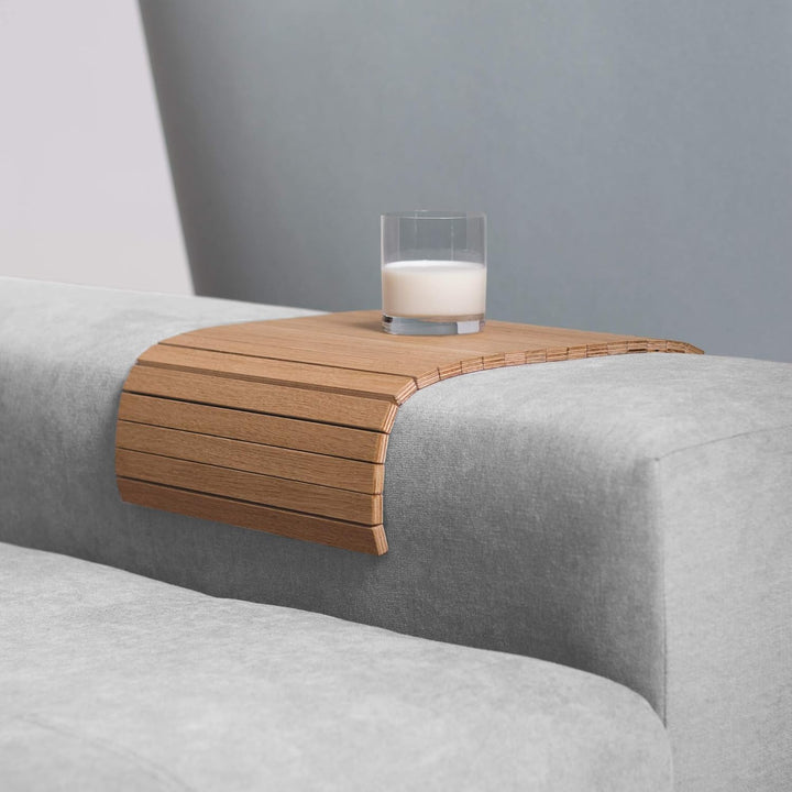 Tablett anpassbar an die Armlehne des Sofas, Sessels oder Sessels, zusammenklappbar, tragbar, bietet