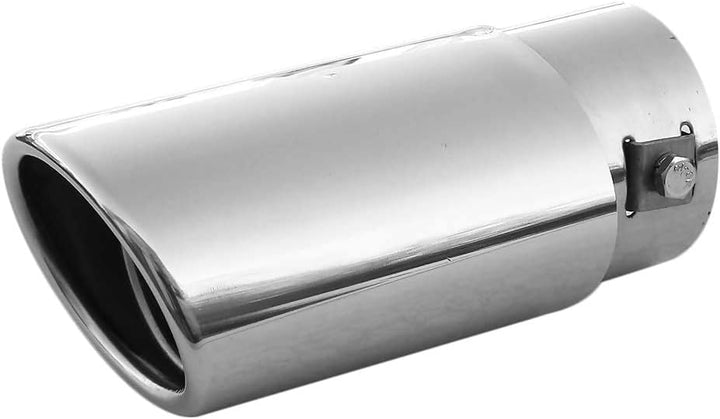 Auspuffblende Endrohr Auspuff Universell Schalldampf Edelstahl Oval bis 55mm Chrom AutoHobby