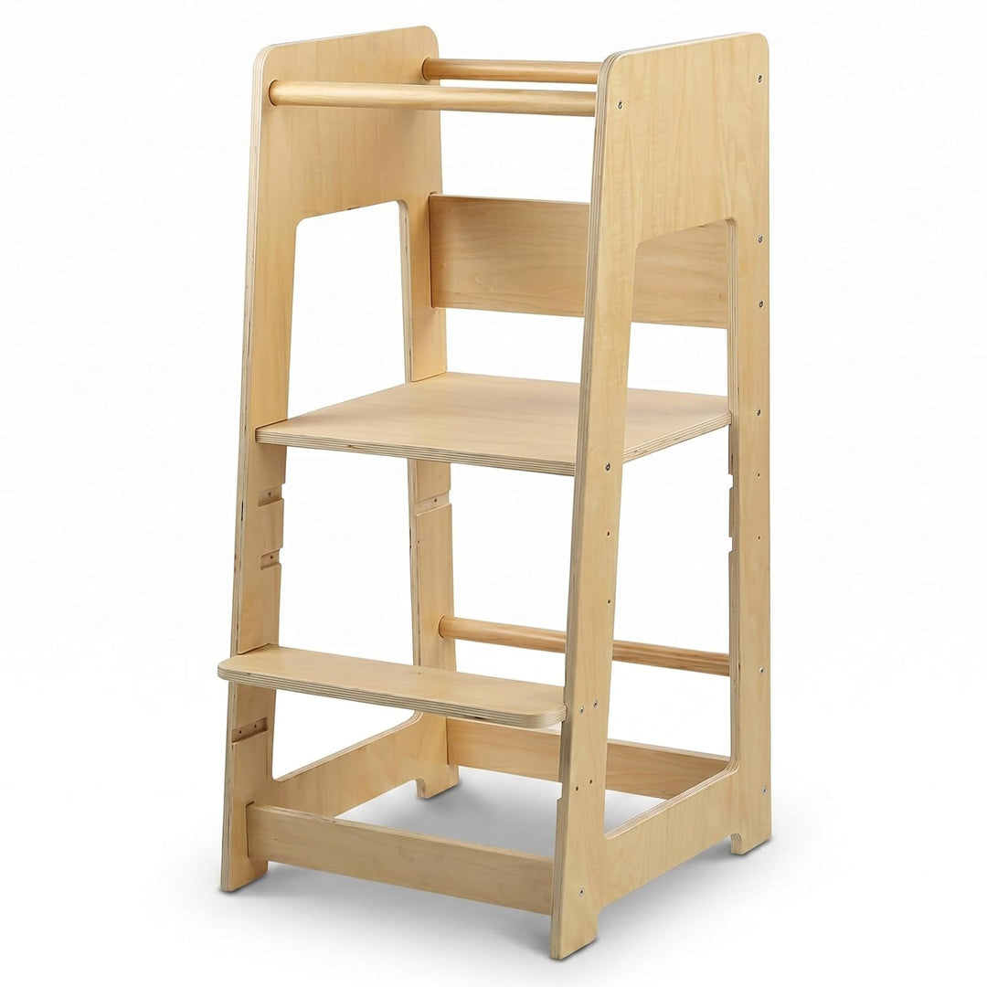 Relaxdays Lernturm, höhenverstellbar, Kippschutz, HxBxT: 90 x 44 x 44 cm, Küchenturm, Kleinkinder St