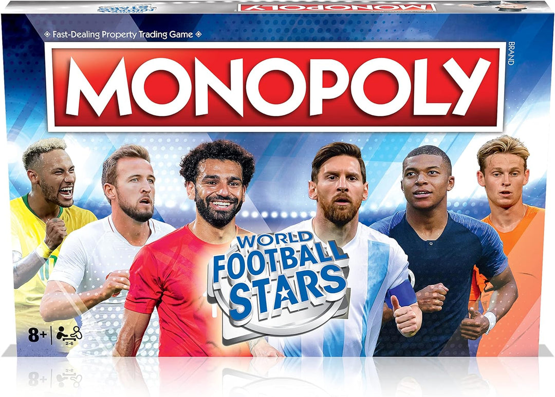Winning Moves WM01927-EN1-6 World Football Stars Monopoly Brettspiel, ab 6 Jahren, für 2-8 Spieler