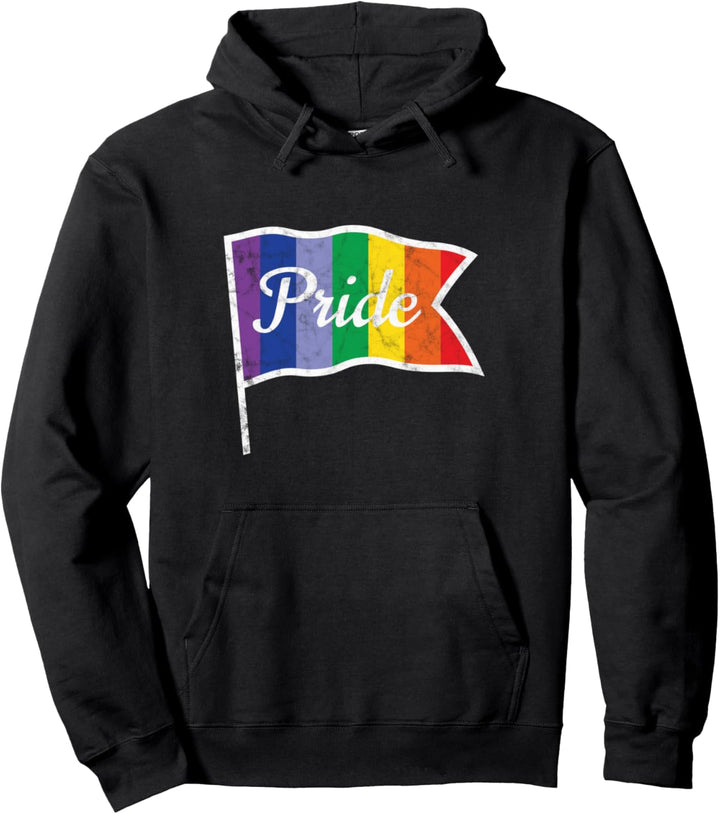 Retro Homosexuell Stolz Parade Flagge LGBTQ Subtile Stolz Fl Pullover Hoodie