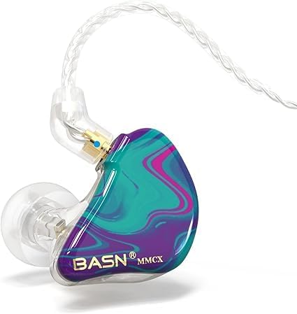 BASN MMCX Dreifach-Treiber In-Ear-Monitore mit satten Bässen, HiFi-Stereo-IEM-Kopfhörer mit verbesse