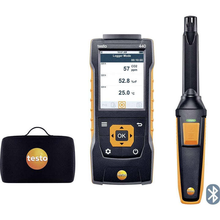 Testo AG 0563 4405 440 CO₂-Set mit Bluetooth, Schwarz testo 440 CO₂ Kit mit Bluetooth, testo 440 CO₂