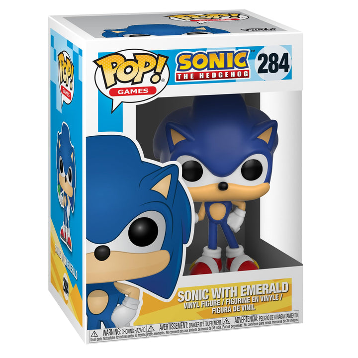 Funko Pop! Games Sonic The Hedgehog Sonic With Emerald - Vinyl-Sammelfigur - Geschenkidee - Offiziel