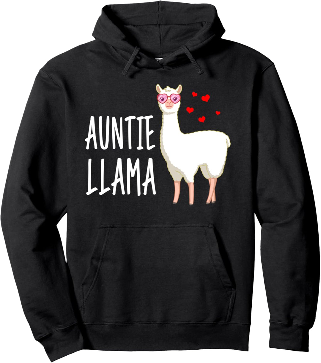 Auntie Llama Pullover Hoodie