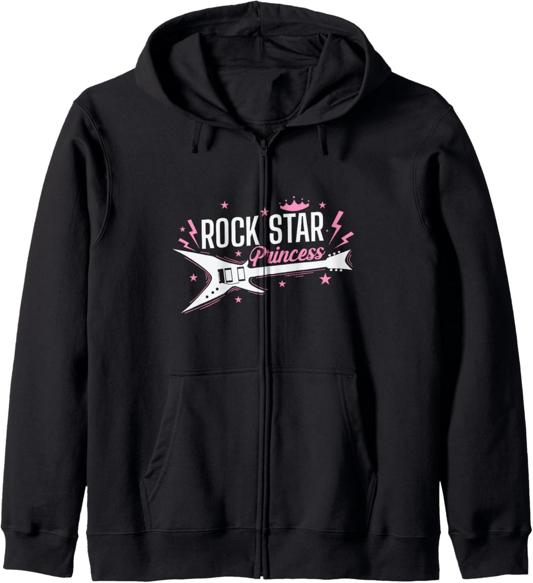 Rock Star Princess Gitarre Musik Kapuzenjacke