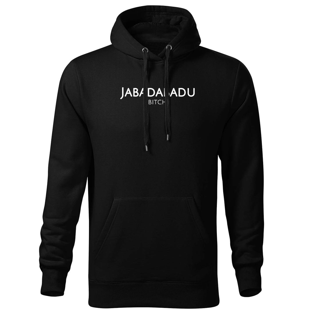 OwnDesigner Jabadabadu Langarmshirt Men Pullover Herren Hoodie mit Kapuze (Cape 447 L Schwarz)