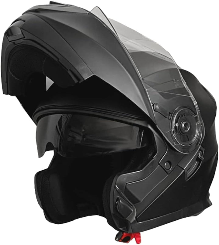 RALLOX Klapphelm Motorradhelm 160 matt schwarz Grösse L Sturzhelm Helm Rollerhelm, L