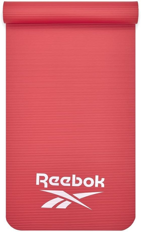 Reebok Trainingsmatte - Rutschfeste Gymnastikmatte aus natürlichem Gummi in 7mm, 10mm, 15mm und vers