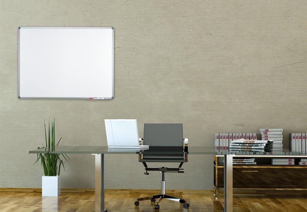 MAUL Whiteboard MAULstandard 60 x 90 cm | Magnettafel mit Ablageschale für Whiteboard Marker | elega