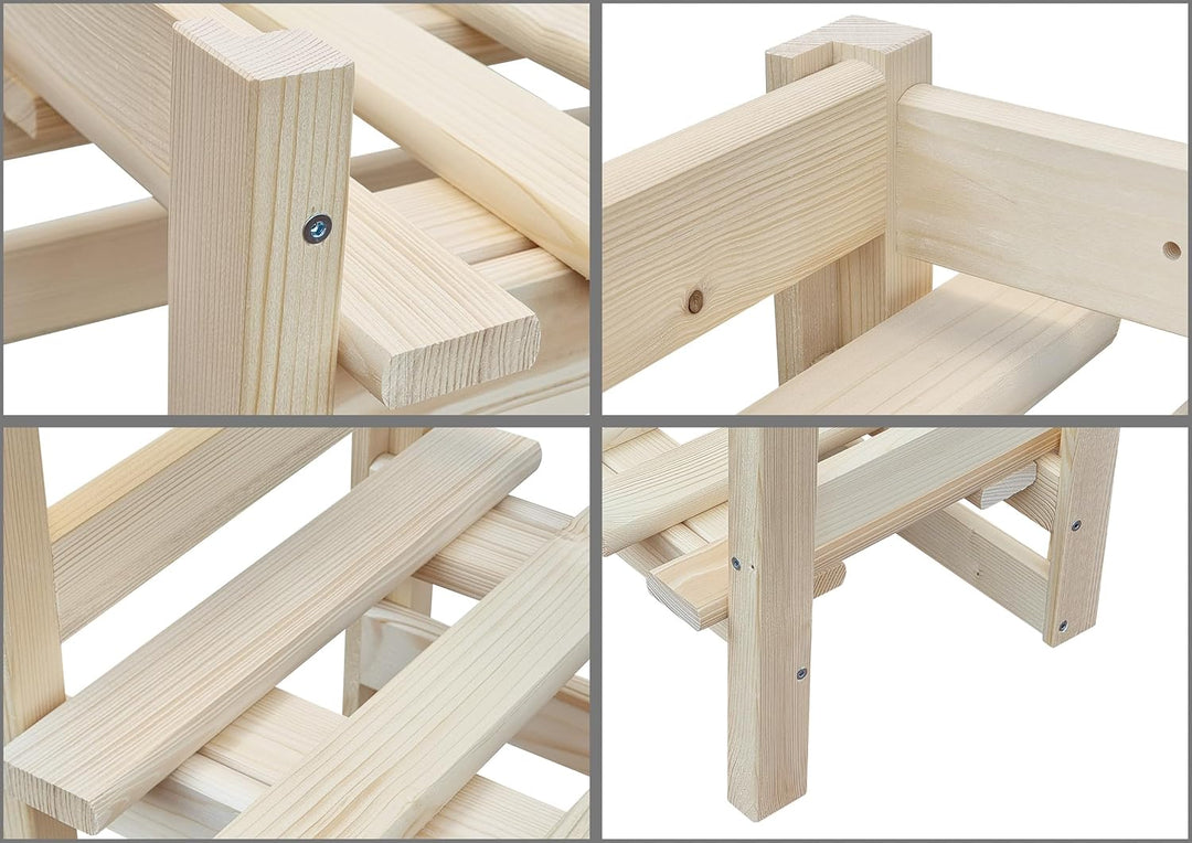 Erst-Holz Kombiregal schmal Vorratsregal, Kistenregal, Lagerregal aus Massivholz V-90.81-02 Doppelpa