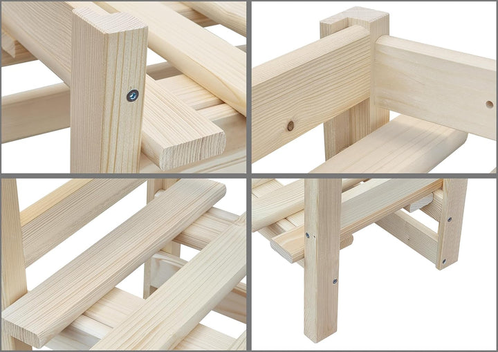 Erst-Holz Kombiregal schmal Vorratsregal, Kistenregal, Lagerregal aus Massivholz V-90.81-02 Doppelpa