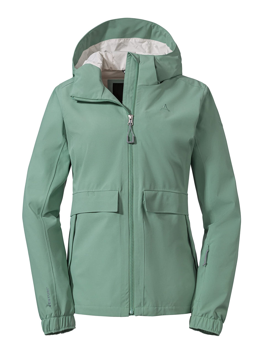 Schöffel Damen Jacket Lausanne L, Funktionsjacke mit Kapuze, wasserdichte Übergangsjacke mit Pack-Aw