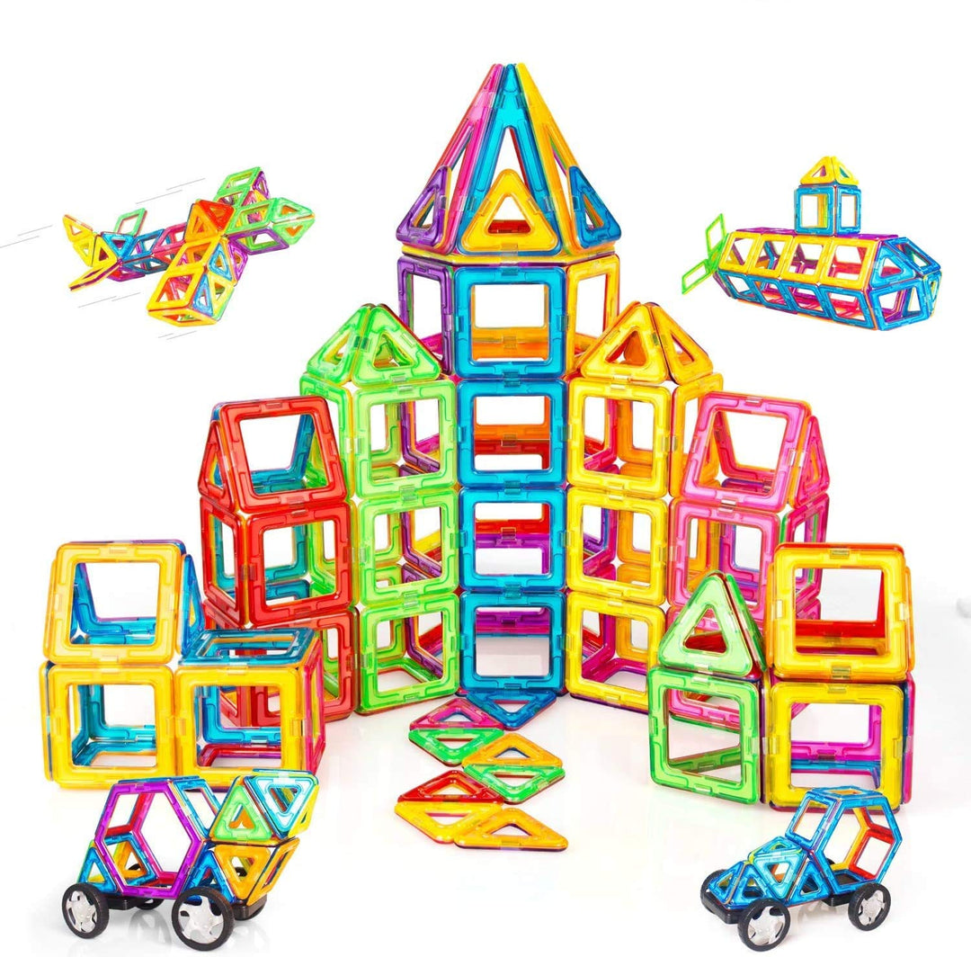 CONDIS Magnetische Bausteine 120 Teile, Magnetspielzeug Magneten Kinder Magnetbausteine Magnet Spiel