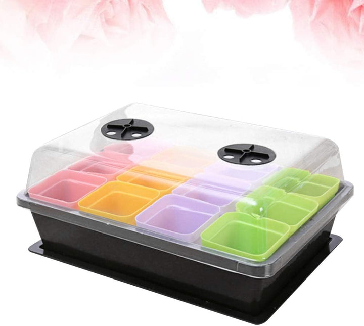 HEMOTON Anzuchtkasten Zimmergewächshaus 20pcs Kleine Anzuchttöpfe mit Deckel Pflanzen Anzucht Topfpl