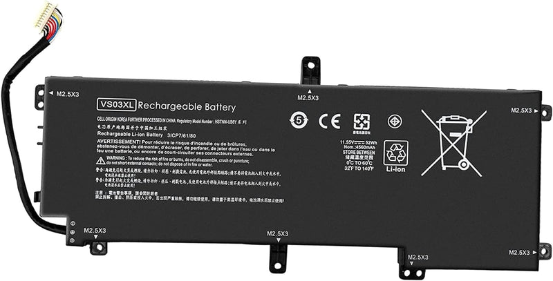 ASKC 11.55V 52Wh VS03XL Replacement Laptop Akku für Hp Envy 15T-AS000 15-AS001NG AS003NG AS004NG AS0