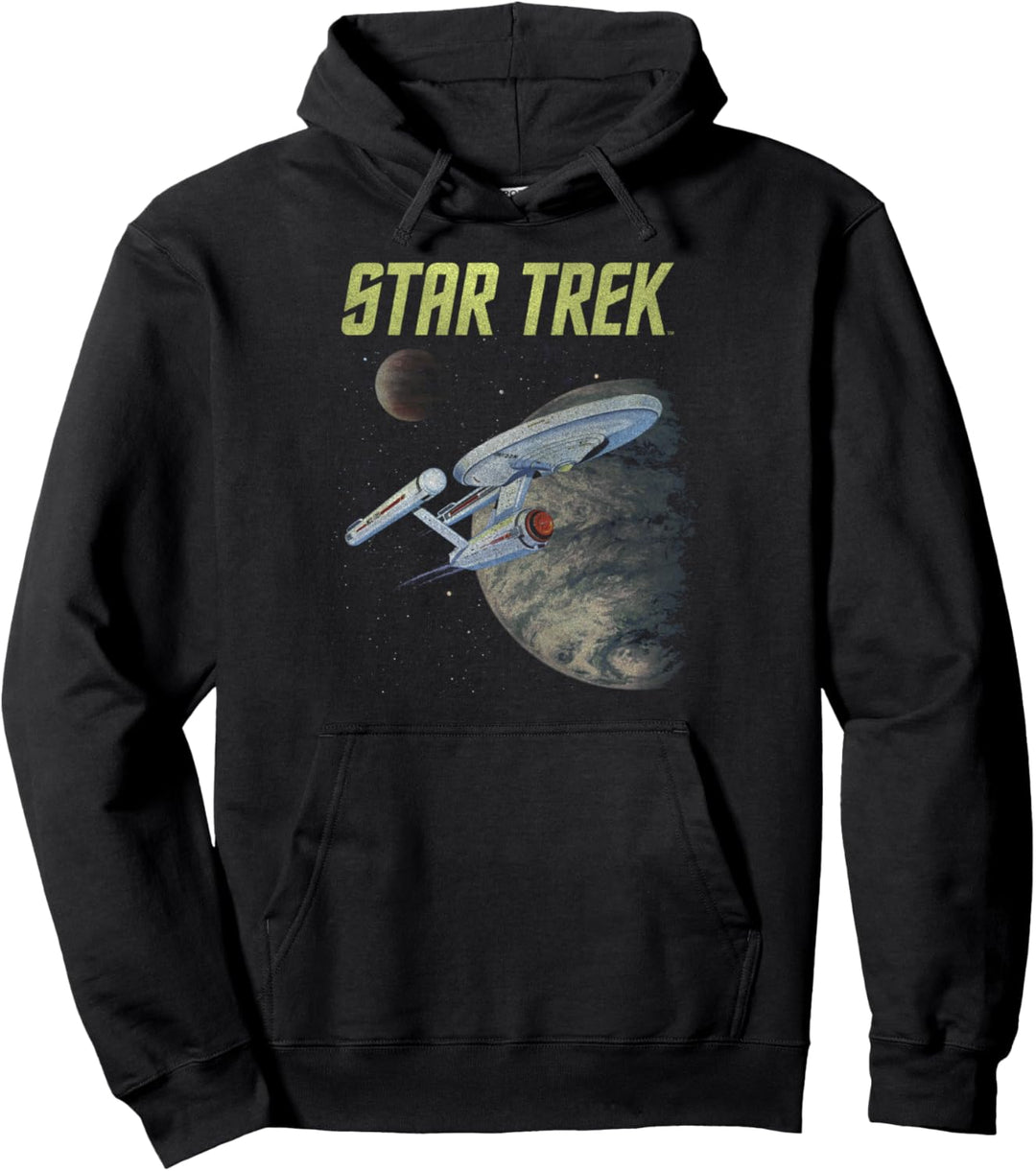 Star Trek: The Original Series Vintage Enterprise Poster Pullover Hoodie