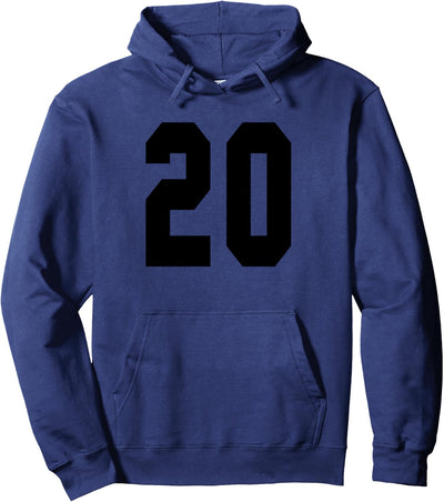 # 20 Team Sports Trikot vorne & hinten Number Player Fan Pullover Hoodie