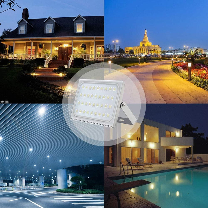 Viugreum LED Strahler Aussen 200W 16000 Lumen 6500k Kaltes Weiss LED Fluter Aussenstrahler Super Bri