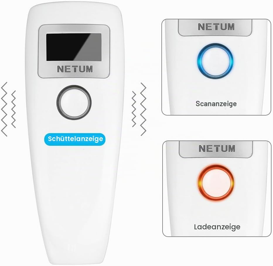 NETUM Bluetooth CCD Barcode Scanner Wireless | kabelloser CCD Handscanner/Handheld Lesegerät USB | p
