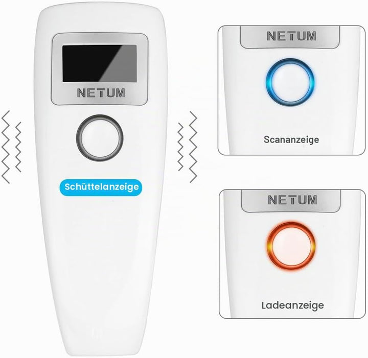 NETUM Bluetooth CCD Barcode Scanner Wireless | kabelloser CCD Handscanner/Handheld Lesegerät USB | p