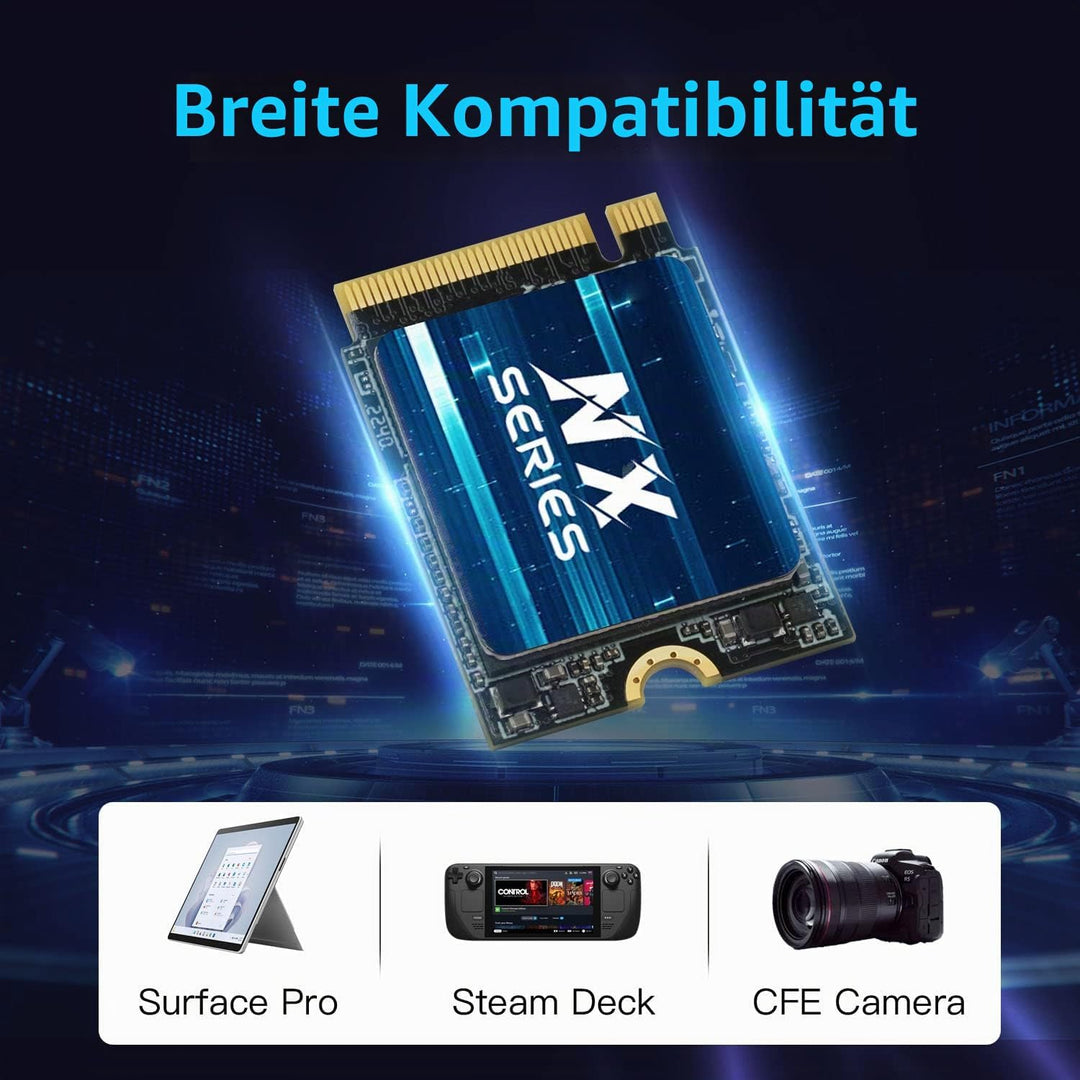 KingSpec 256GB M.2 2230 SSD, M2 NVMe SSD Gen3x4 - Lesegeschwindigkeit bis zu 3500MB/s, Interne PCIe3