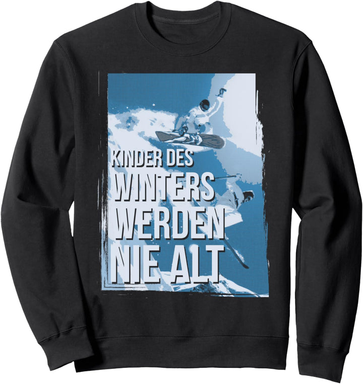 Kinder des Winters - Lustiges Skifahrer Snowboarder Sweatshirt