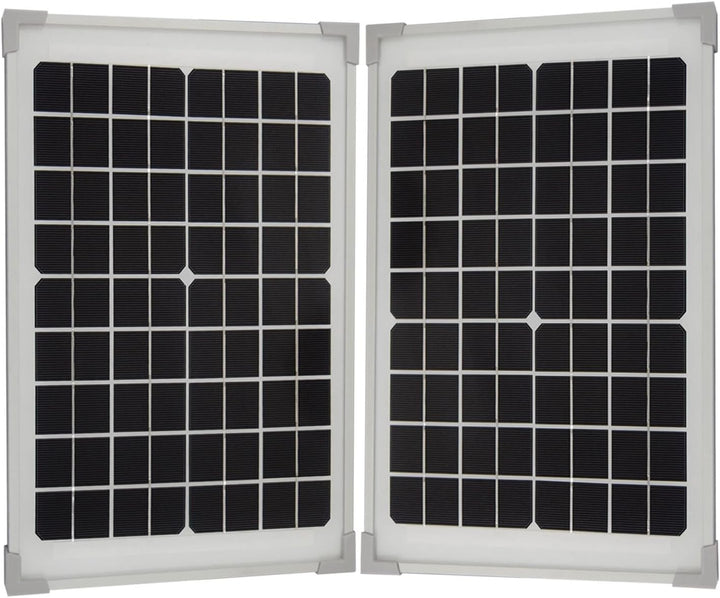 Agora-Tec® 20W-BL-Li Beleuchtete Solar Teichpumpe 20 Watt monokristallin mit Lithium-Fe Akku und 6 F