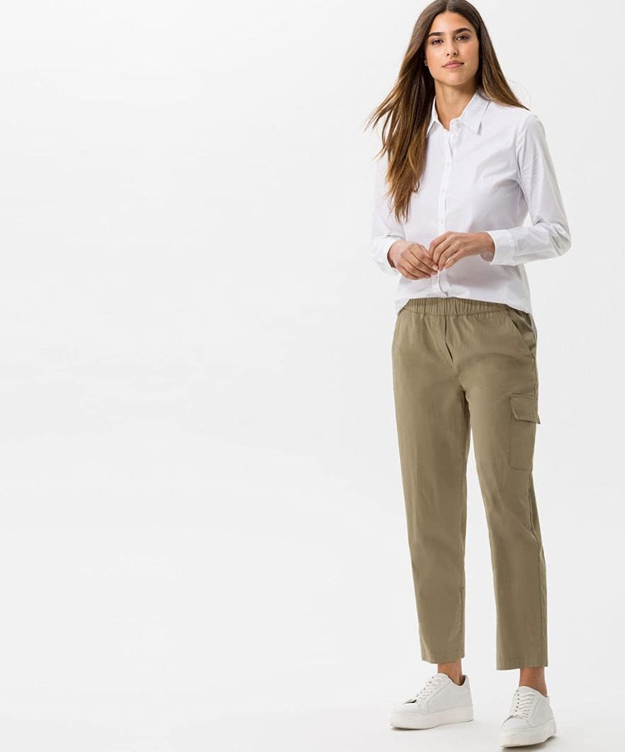 BRAX Damen Style Morris S Jogging-Variante Hose 48 Khaki, 48 Khaki
