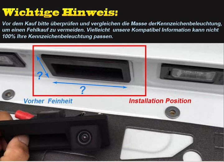 Wasserdicht Nachtsicht Auto Kofferraum Griff Rückfahrkamera Replacement for BMW X5 X1 X6 E39 E46 E53