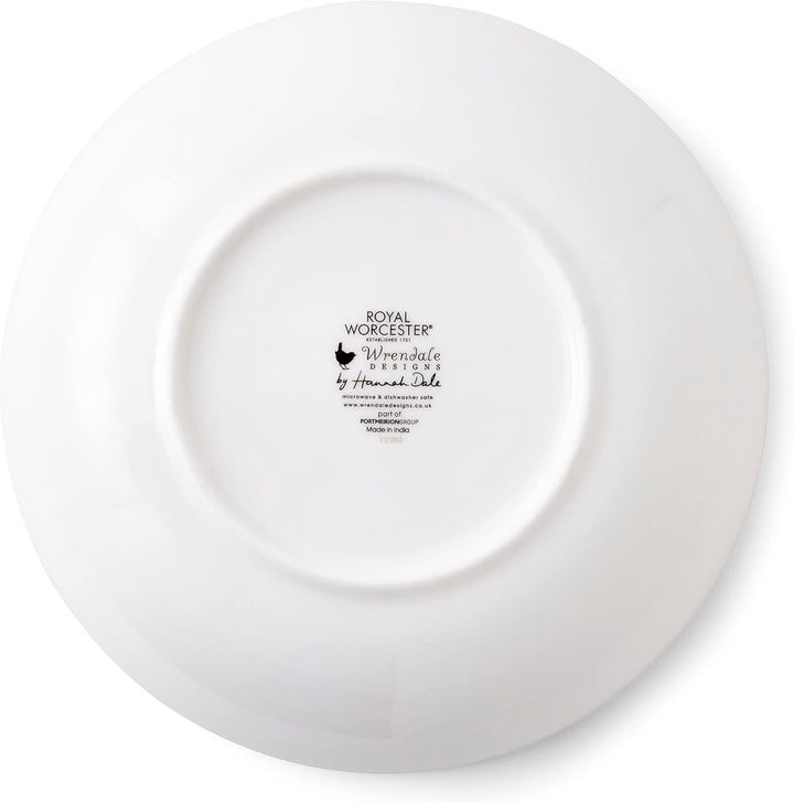 Wrendale Designs Royal Worcester Keramik-Nudelschale, 22 cm, Igel, Dachs, Fuchs und Eule, 4 Stück