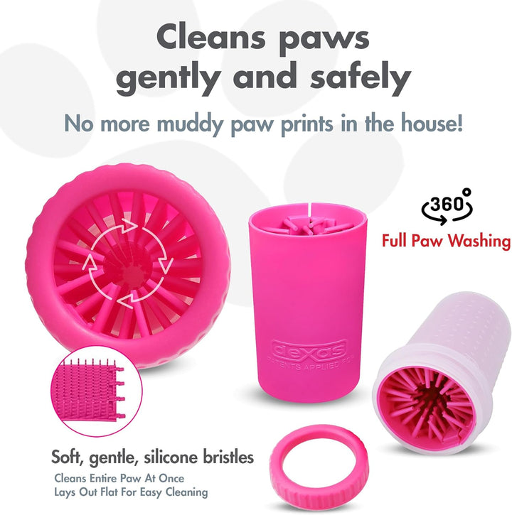 Dexas MudBuster tragbarer Hundepfotenreiniger, Grösse M, pink, PW710233 rose Medium, rose Medium