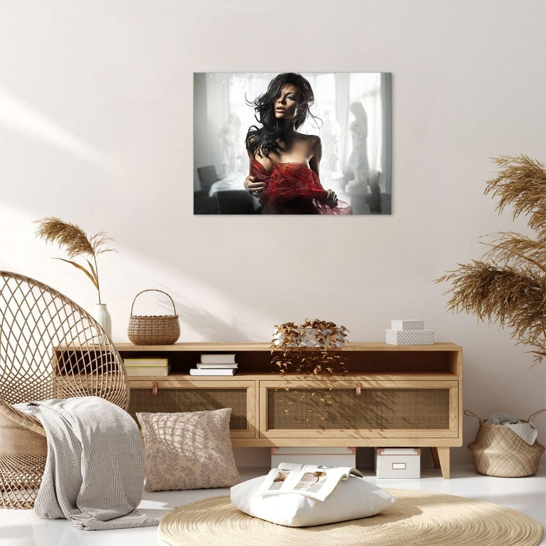 Bilder auf Leinwand Schönheit Körper Kleid Eleganz Leinwandbild 70x50cm Wandbilder Dekoration Wohnzi