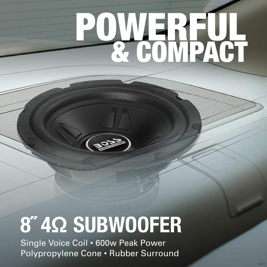 BOSS AUDIO CXX8 Chaos Exxtrem Subwoofer 600 Watt (8 Zoll) 8 Zoll SVC, 8 Zoll SVC