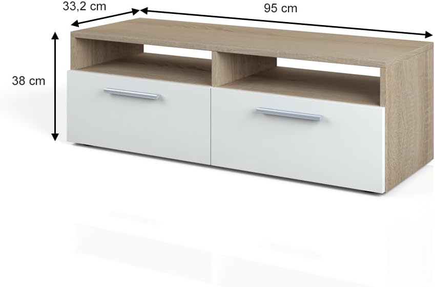 Vicco Lowboard Diego, Sonoma, 95 x 38 cm Sonoma 95 cm, Sonoma 95 cm