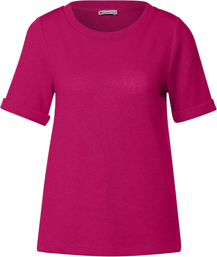 Damen Strukturmix T-Shirt 38 Nu Pink, 38 Nu Pink