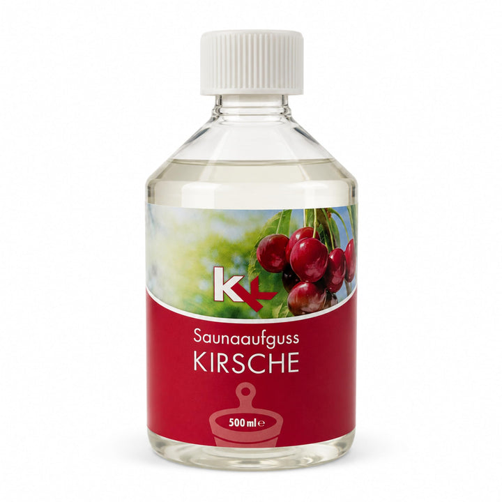 KK Sauna Aufguss Konzentrate PREMIUM - Made in Germany - Duftsorte Kirsche - 500 ml Flasche - Wellne
