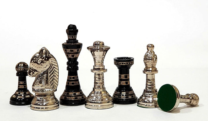 stonkraft Sammlerstück Messing Schachbrett mit 100% Messingfiguren Schachfiguren Münzen