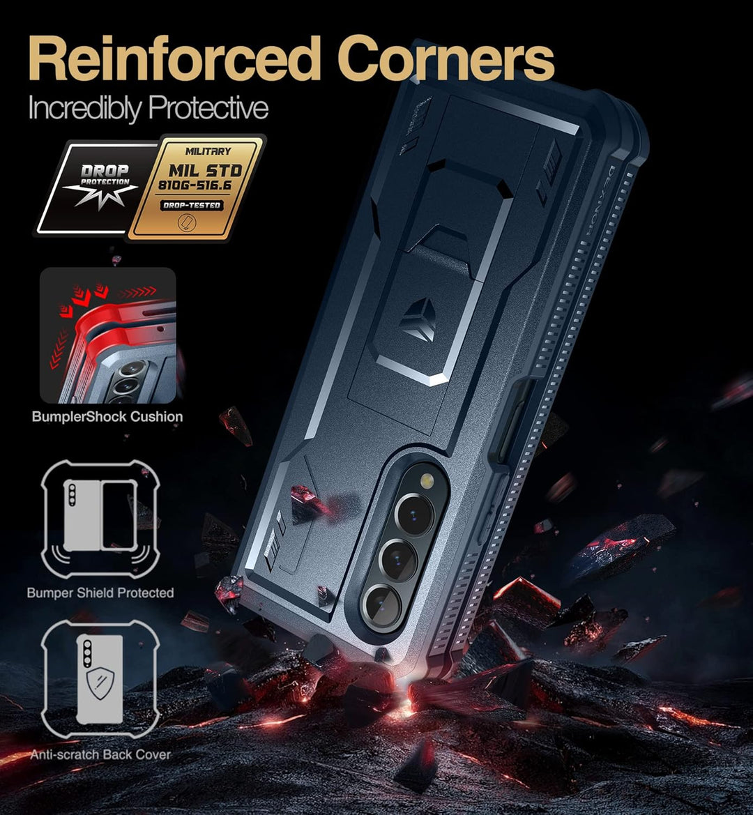 Dexnor für Samsung Galaxy Z Fold 4 5G Hülle, Full-Body Dual Layer Rugged Fall mit eingebautem Displa
