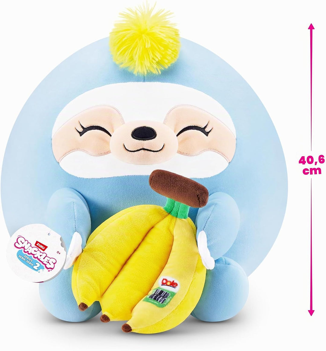 Snackles Serie 2 40 cm (Megan) von ZURU Kuschelig-weiches, beruhigendes, 40 cm grosses Plüschspielze