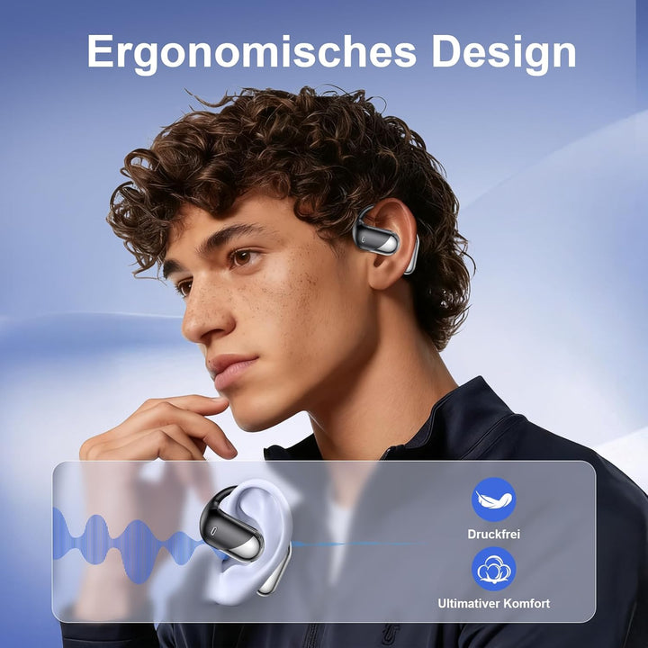 AI Übersetzung Ohrhörer Echtzeit, Übersetzer Kopfhörer 164 Sprachen & Akzente, Audifonos Traductores
