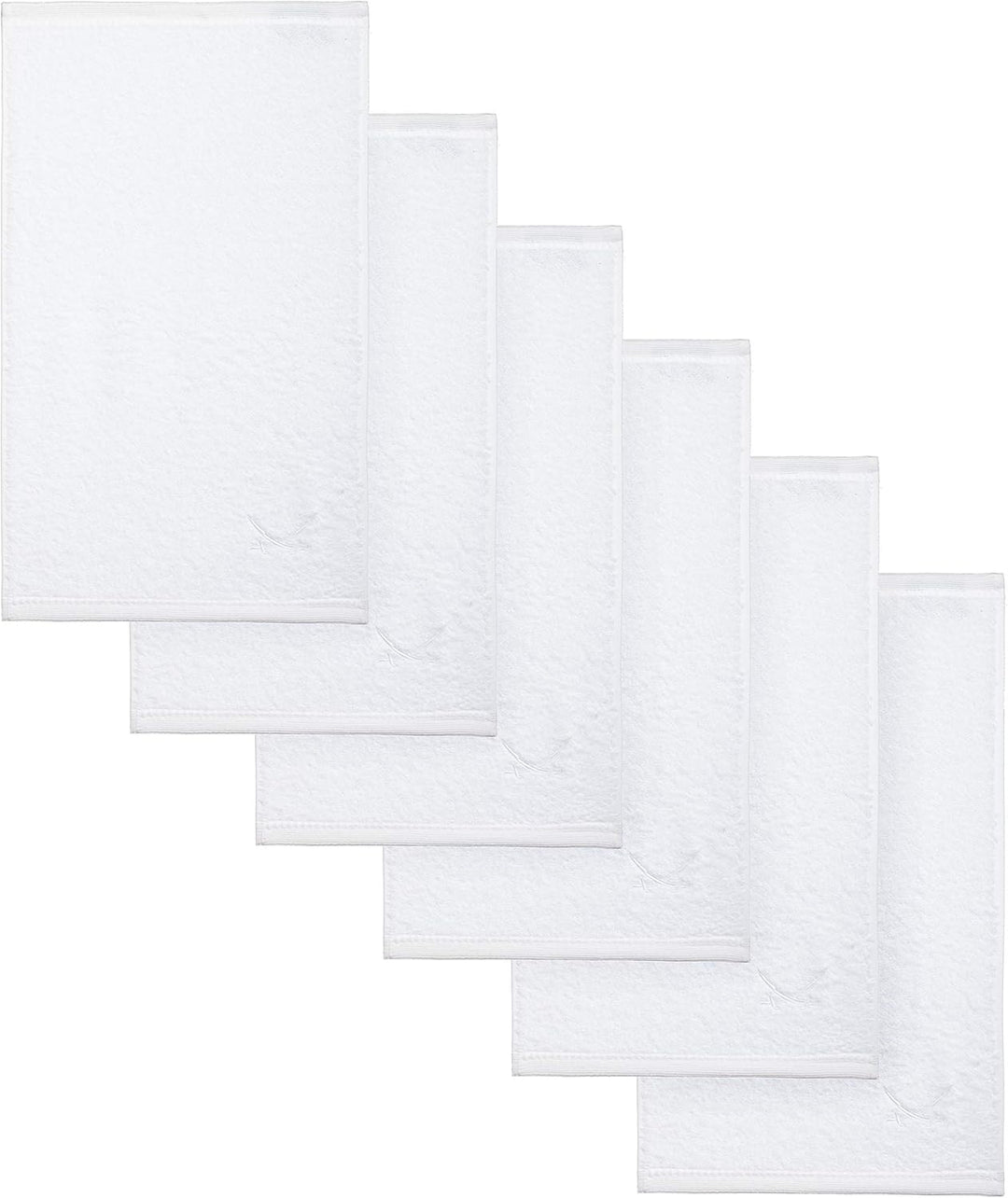 Sansibar Gästehandtuch 6er Set 30x50 cm 100% Baumwolle mit gesticktem Säbel Logo Set Handtuch Seiftu